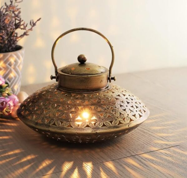 Iron Degchi Doop Stand Tealight Candle Holder - Tea Light Candle Stand Decorative - Image 3
