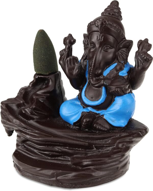 Handcrafted Lord Ganesha Smoke Backflow Cone Showpiece. - Image 3