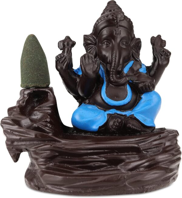 Handcrafted Lord Ganesha Smoke Backflow Cone Showpiece. - Image 2