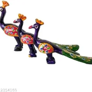 Handcrafted-Decorative-Wooden-Hand-Painted-Peacock-Showpiece.