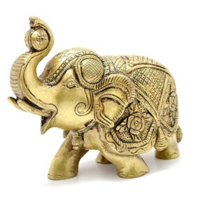 Moustaches-Maharaja-Elephant-Design-Brass-Showpiece.
