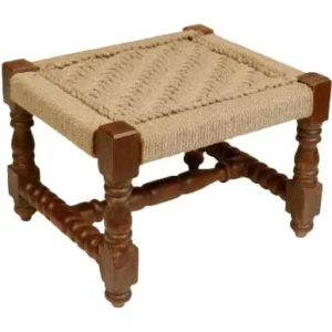 Wood-is-Good-Wooden-Handmade-Woven-Stool-Small-Square-Jute-Stool.