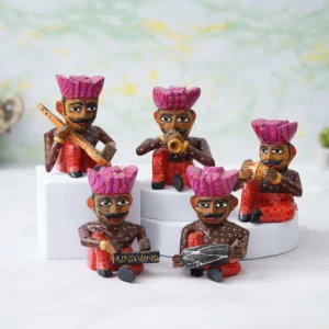 Rajasthani Musician Set: Authentic Handcrafted Ensemble for Cultural Delight
