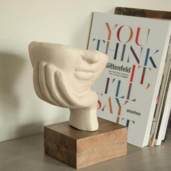 Restive Face Home Décor Showpiece