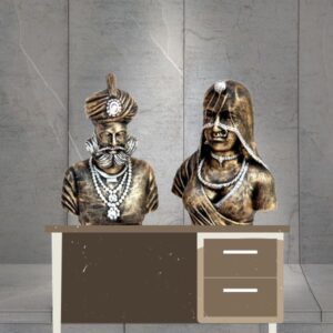 Rajasthani Handicrafts King Queen Couple Showpieces for Home Decor Living Room